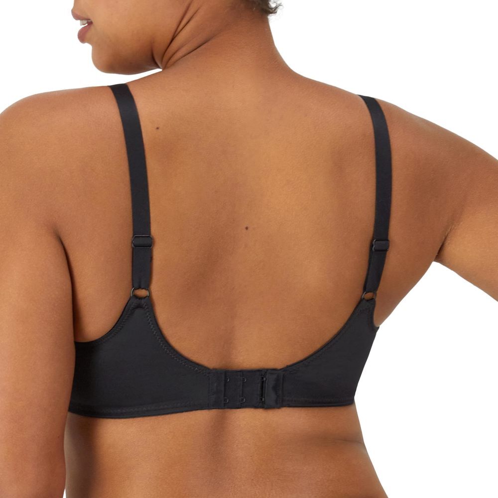 Lilyette Women's Comfort Lace Minimizer Bra Black 42DD - Picture 2 of 6
